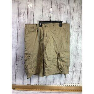 Preppy Streetwear Coquette Utility Backbone Cargo Khaki Shorts Mens 38